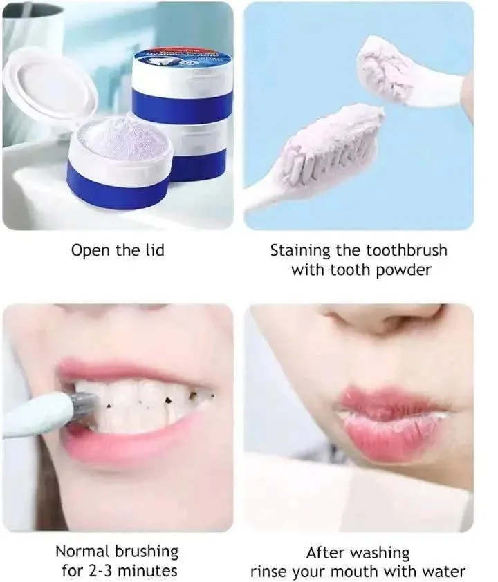 Natural Herbal Teeth Whitening Powder Mint Charcoal Tooth Polish