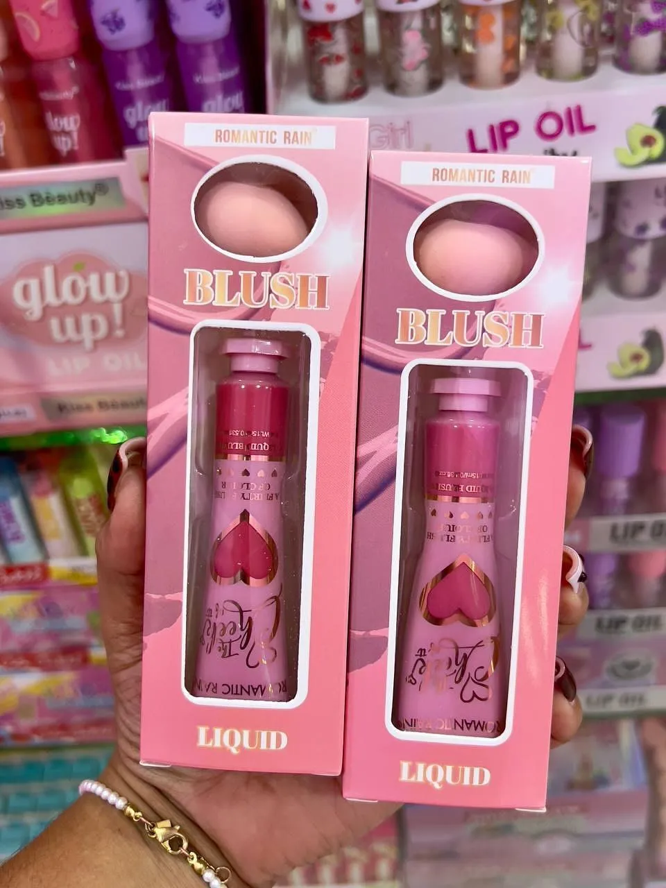 Pink Liquid Blush & Heart Blender Set for Pakistani Women