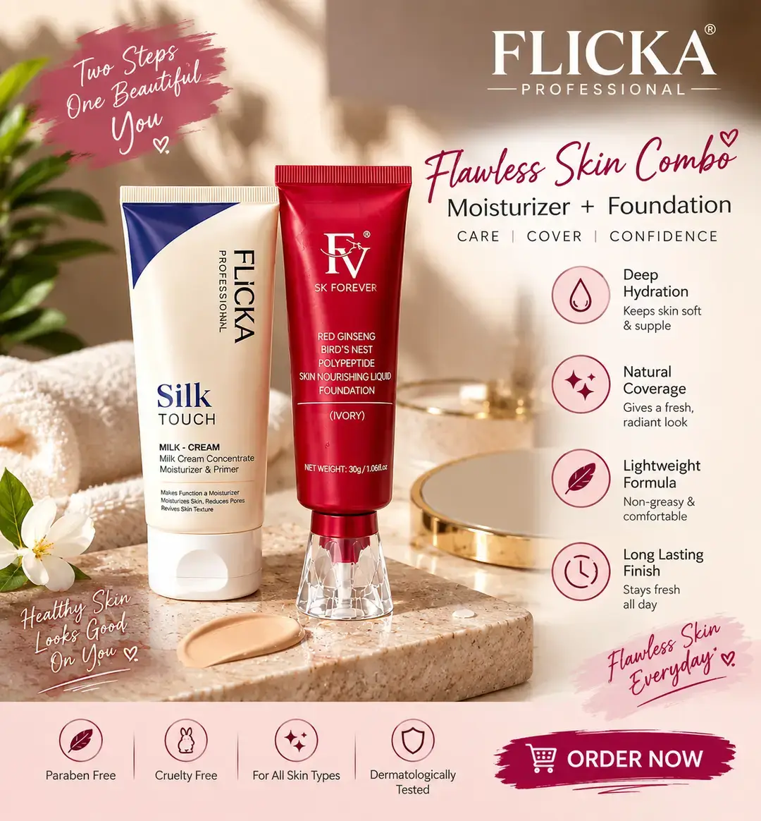 3 In 1 Fv Foundation, Flicka Primer And Loose Powder Deal
