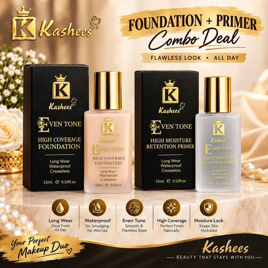 Kashee's Eventone Foundation + Primer Deal, (30ML+15ML)