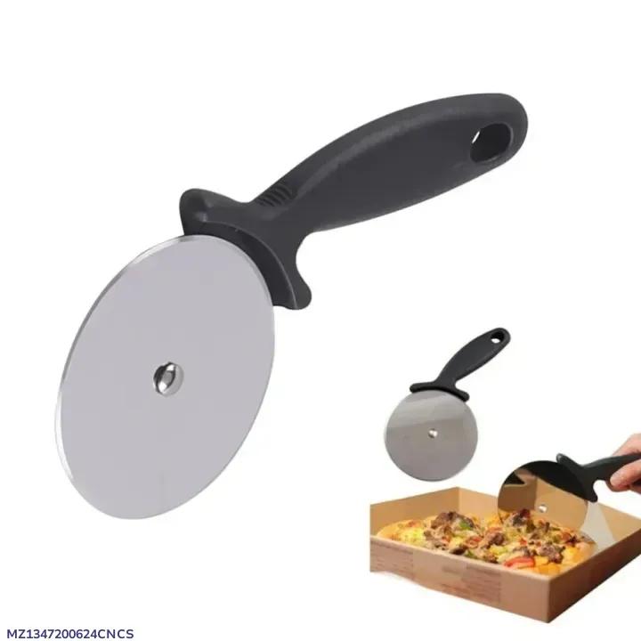 Premium Stainless Steel Pizza Cutter Black Handle
