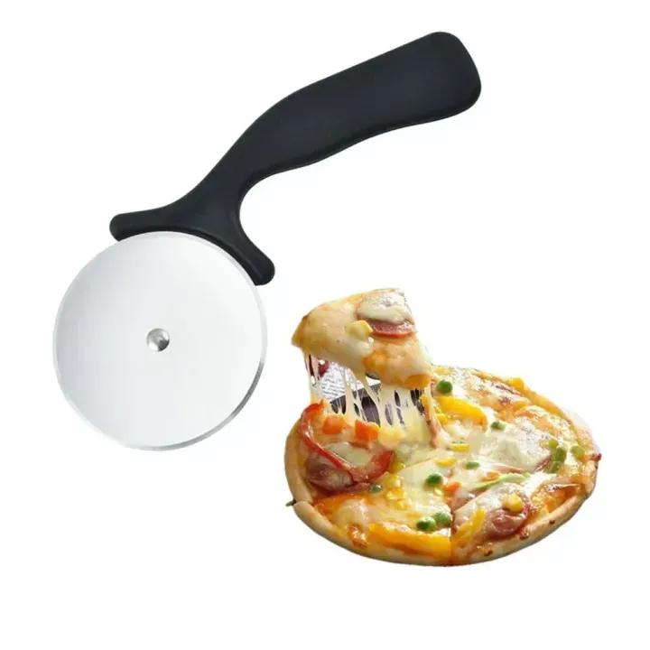 Premium Stainless Steel Pizza Cutter Black Handle