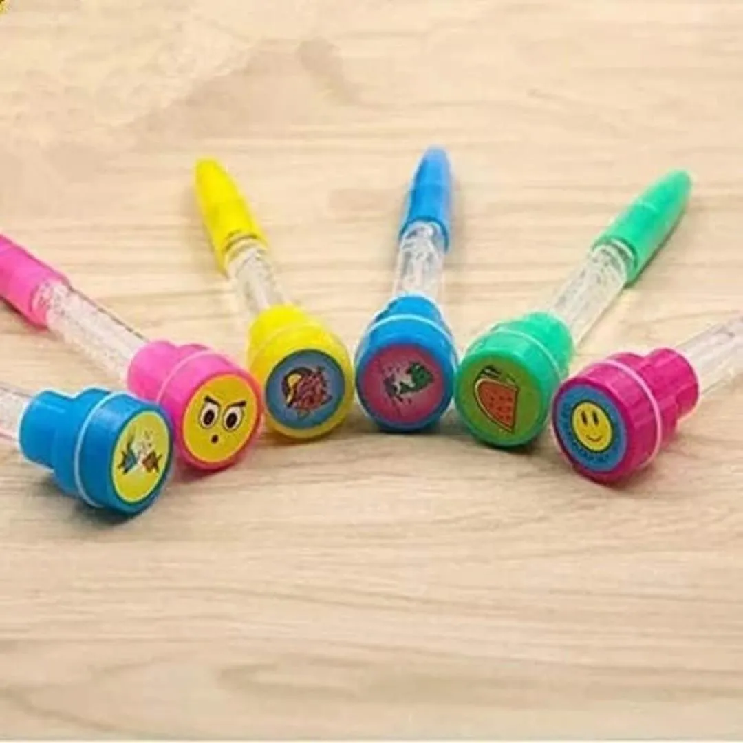 4-in-1 Multifunction Stamp Bubble Ball Pen for Kids Birthday Party Gift