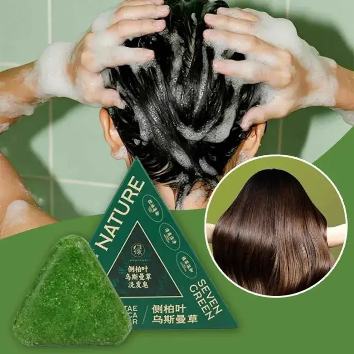 Triangle Green Soap Shampoo Bar, China Made