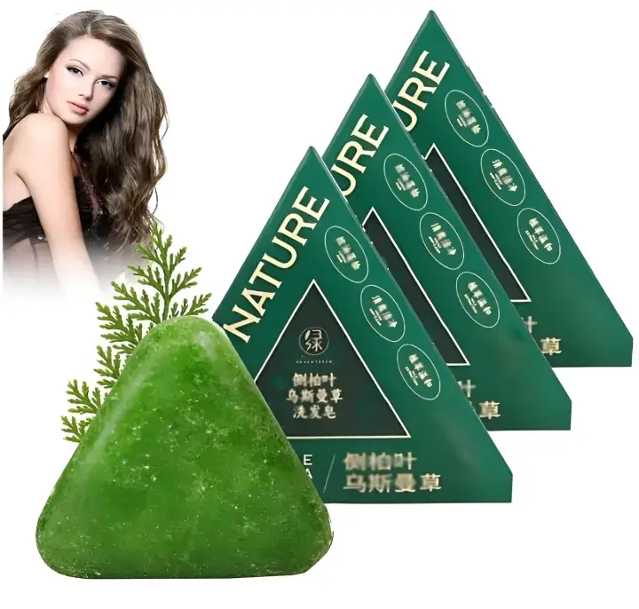 Triangle Green Soap Shampoo Bar, China Made
