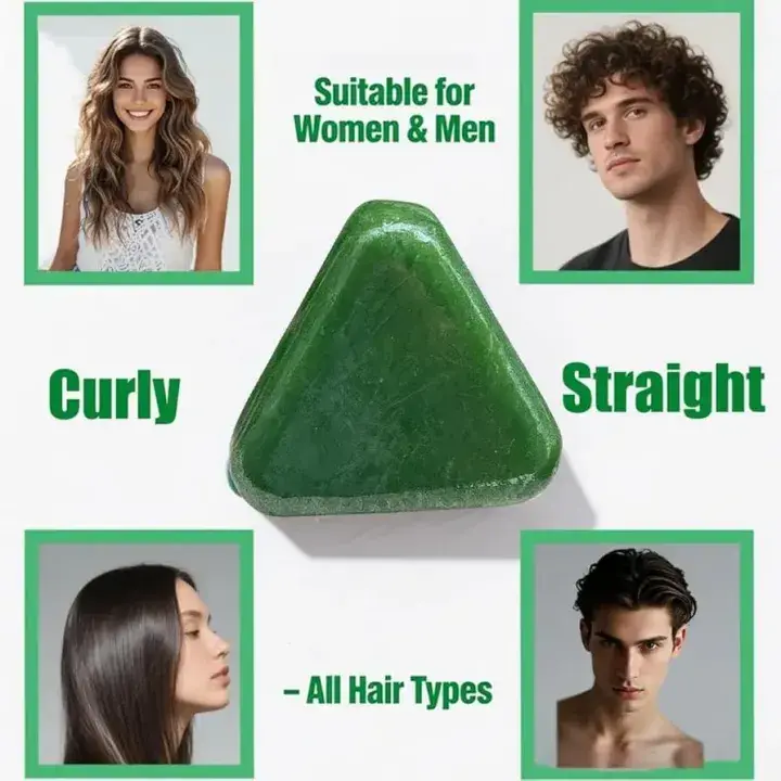 Triangle Green Soap Shampoo Bar, China Made