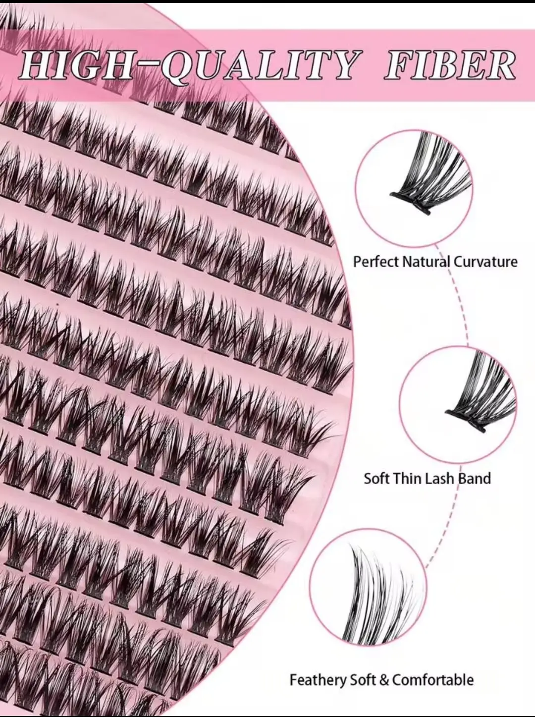 3 In 1 Permanent 3D Eyelash Extension Set, Thick