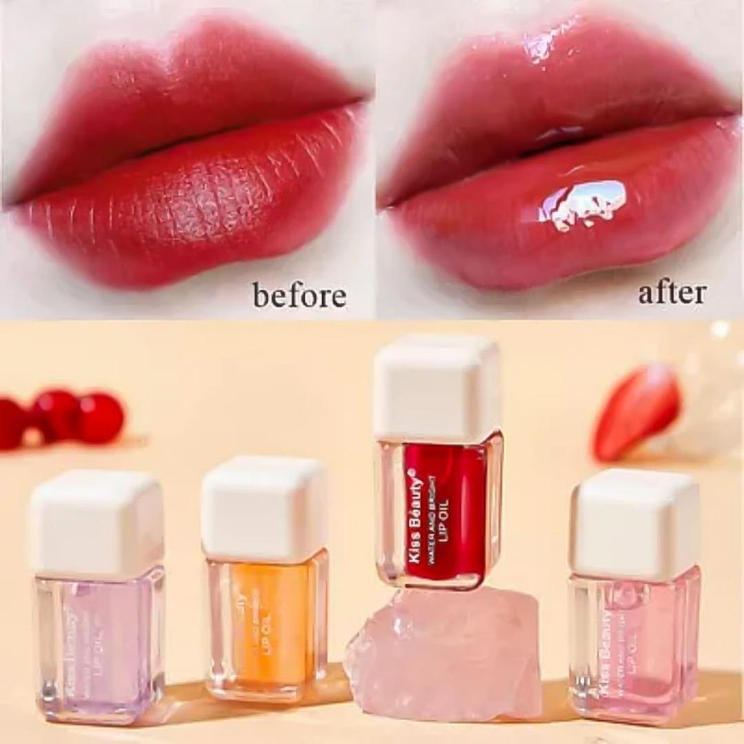Hydrating Lip Oil Cherry Peach Glossy Finish