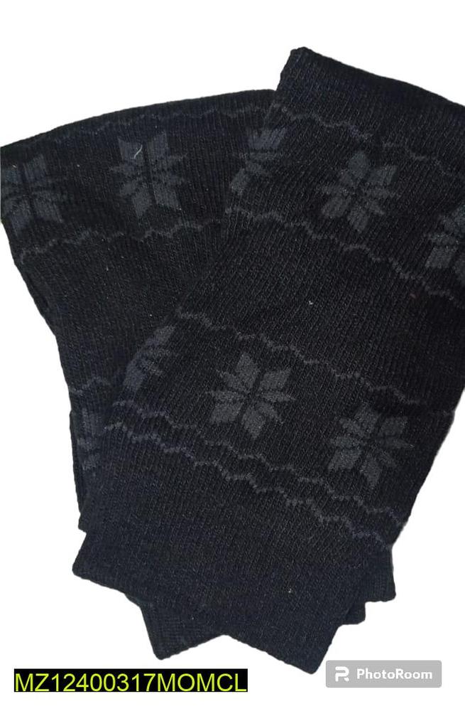 Unisex Wool Leg & Knee Warmer Black Daily Wear