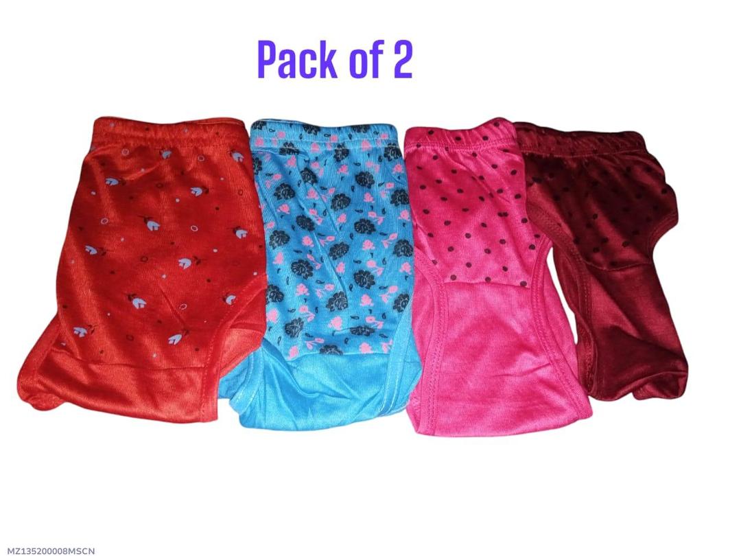 Premium Cotton Printed Underwear Pack of 2