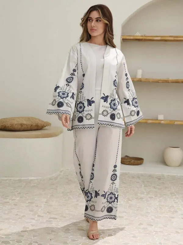 3 Pcs Women's Stitched Swiss Voile Printed Suit