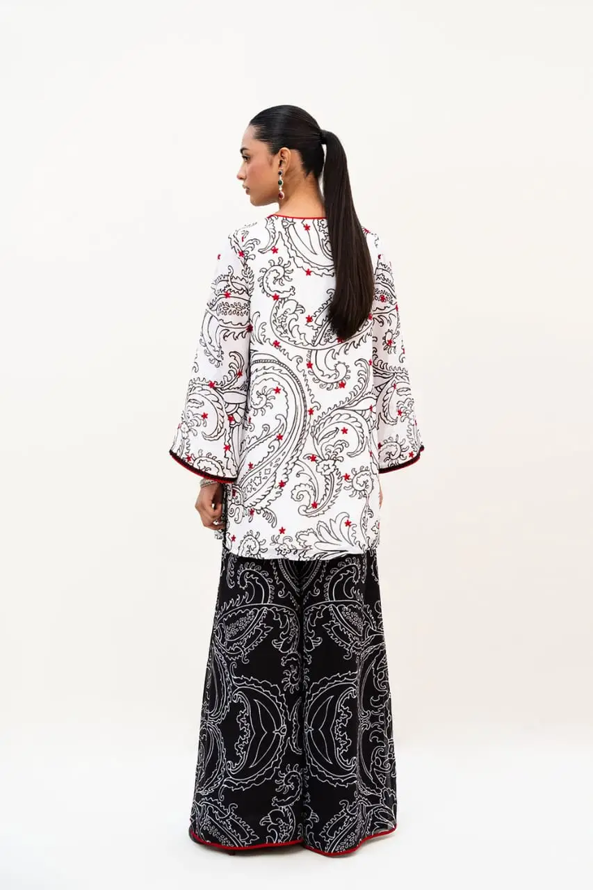 3 Pcs Women's Stitched Lawn Printed Suit