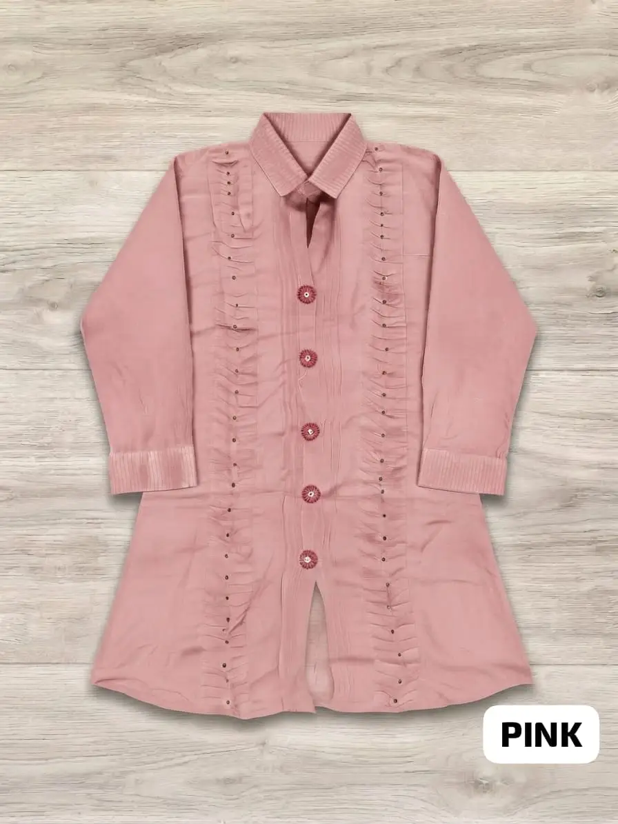 1 Pc Women's Stitched Lawn Hand Work Top