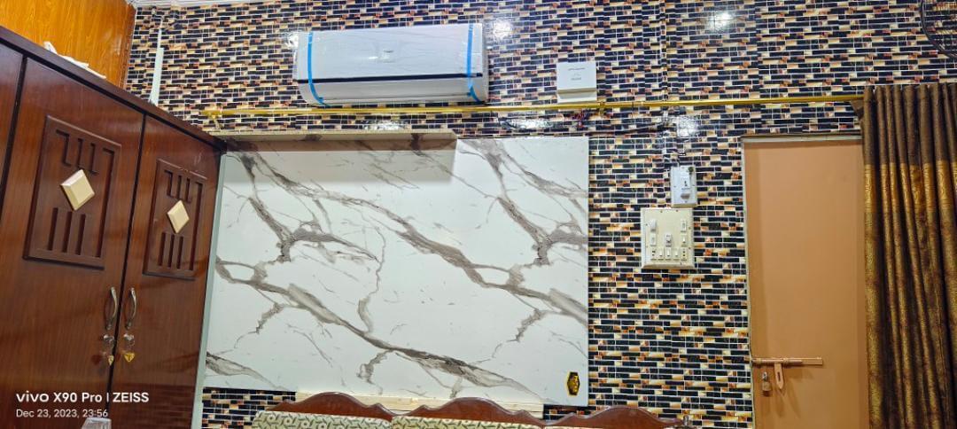 Modern Black Gold Marble Wall Sticker for Kitchen Bathroom Living Room