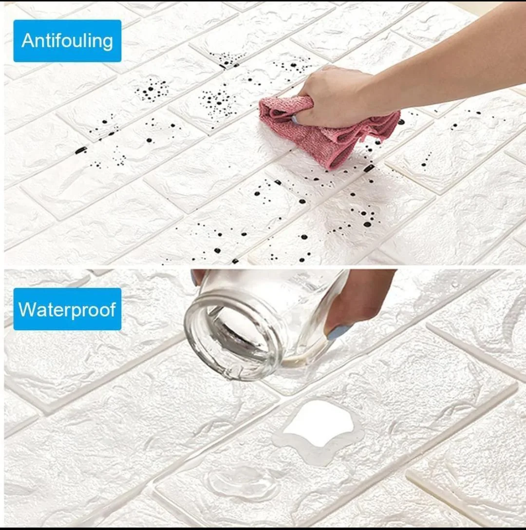 Modern Design Quartz Wall Tile Sticker - 3 Pcs Self-Adhesive, Waterproof Decor