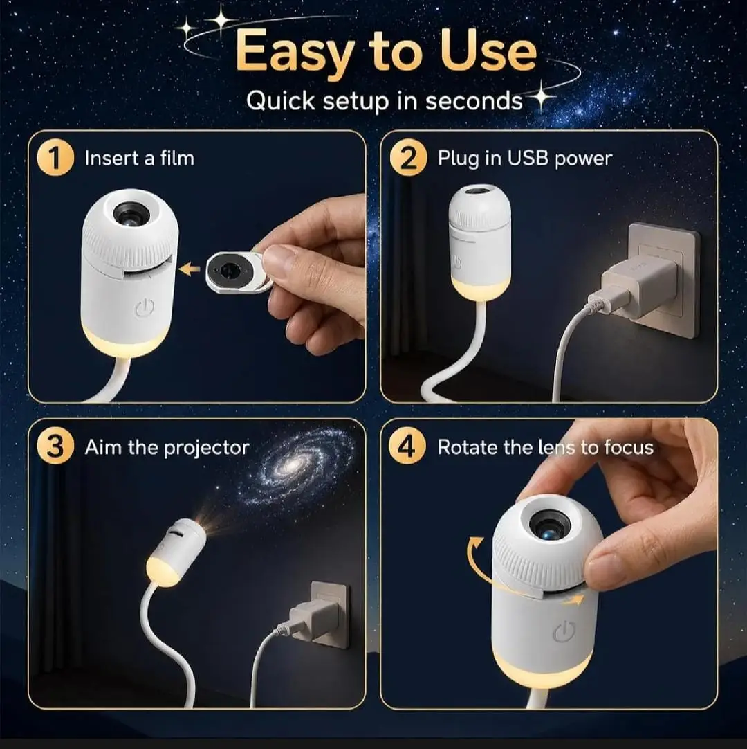 USB Ceiling Moon Earth Projector  Atmosphere Light