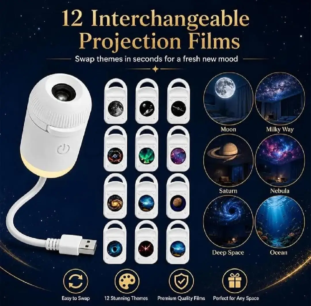 USB Ceiling Moon Earth Projector  Atmosphere Light