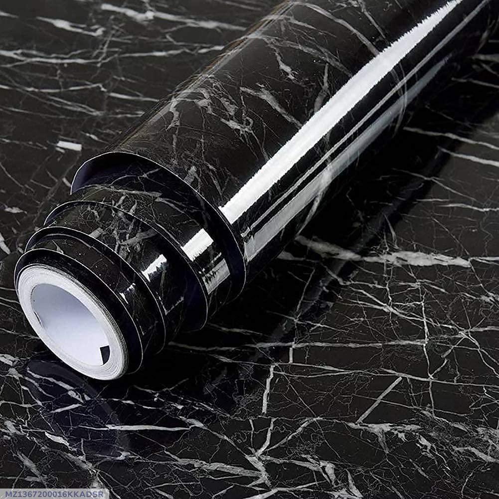 Black Marble Vinyl Wall Sticker 200x60cm Pakistan