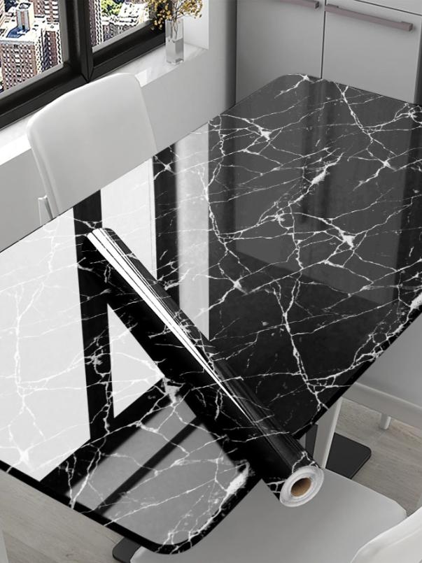 Black Marble Vinyl Wall Sticker 200x60cm Pakistan