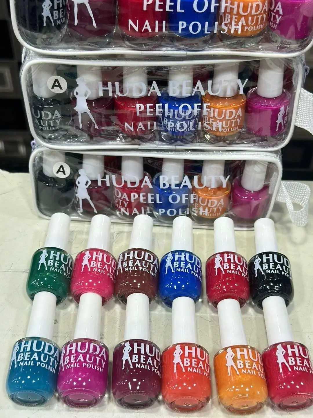 Full Size Huda Beauty Peel Off Nail Polish, Pack Of 6