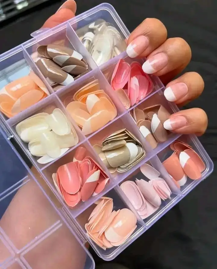 144 Pcs French Tip Nails With Free Nail Glue image 2