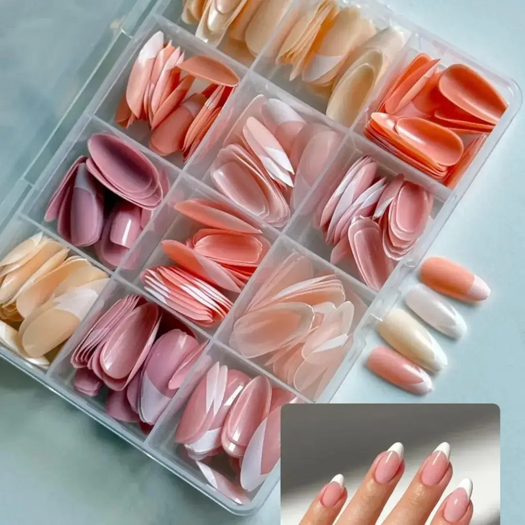 144 Pcs French Tip Nails With Free Nail Glue image 7