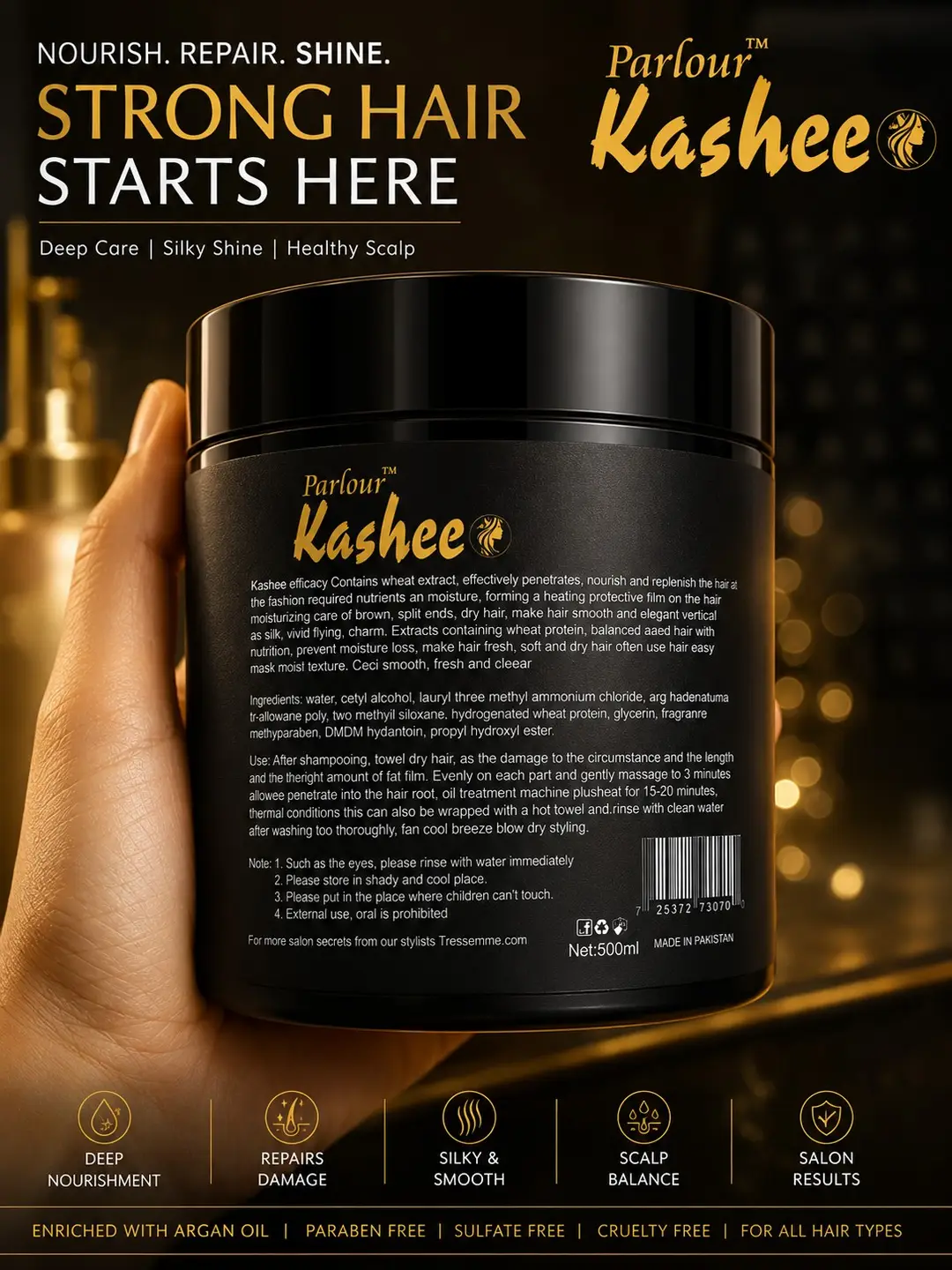 2 in 1 Kashee Black Face Mask And Hair Mask Deal, Skincare And Haircare Bundle