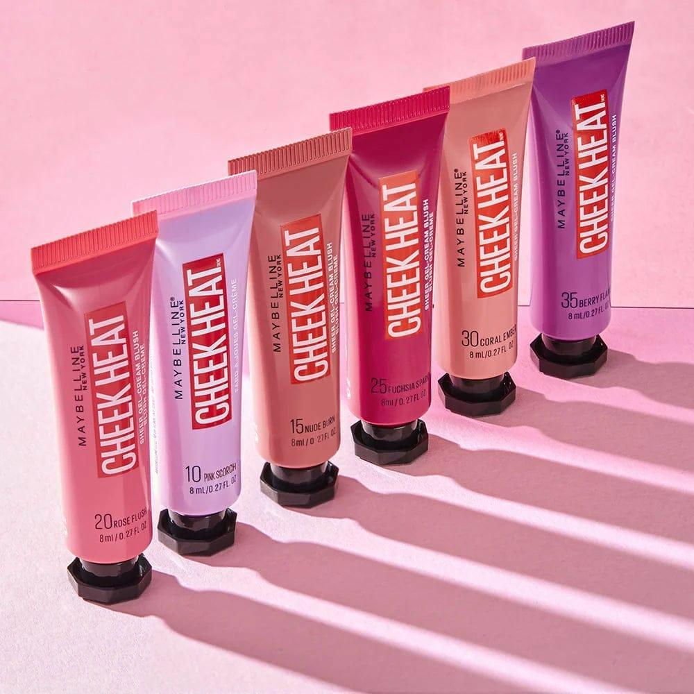 Cheek Heat Blush Set 6 Shades Gel Cream Lightweight