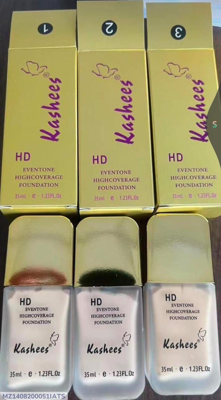 Kashees HD Liquid Foundation Fair Ivory Natural 36h Wear