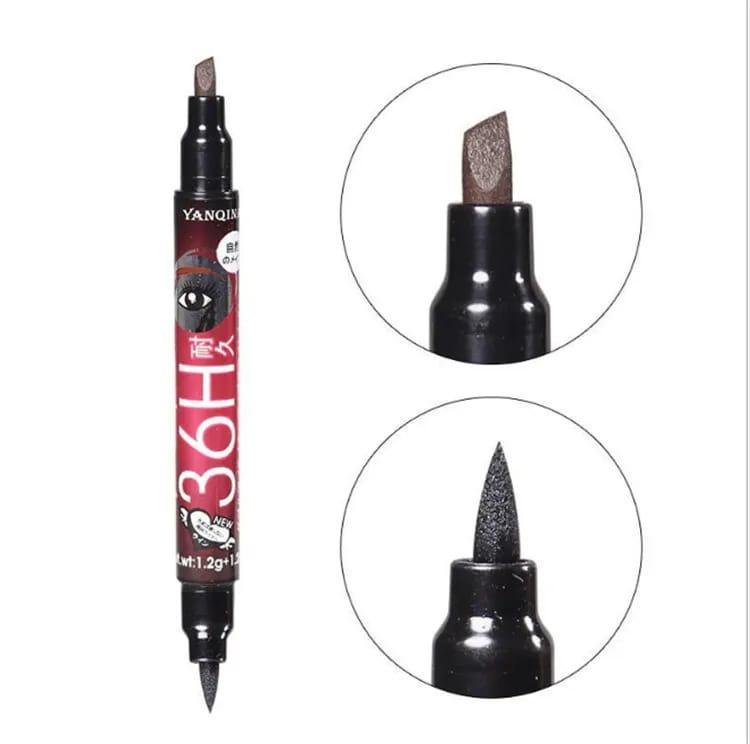 Waterproof Eyeliner Pencil 36H Dual Tip Eyebrow Pencil