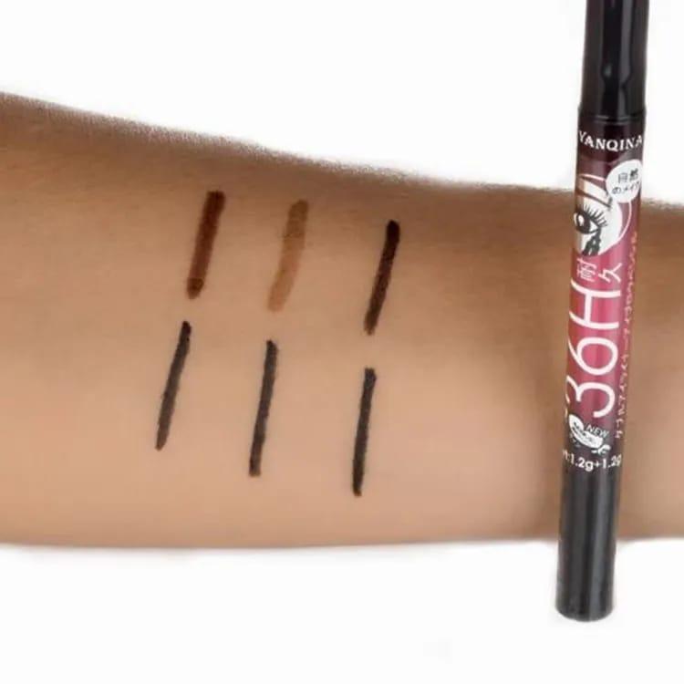 Waterproof Eyeliner Pencil 36H Dual Tip Eyebrow Pencil