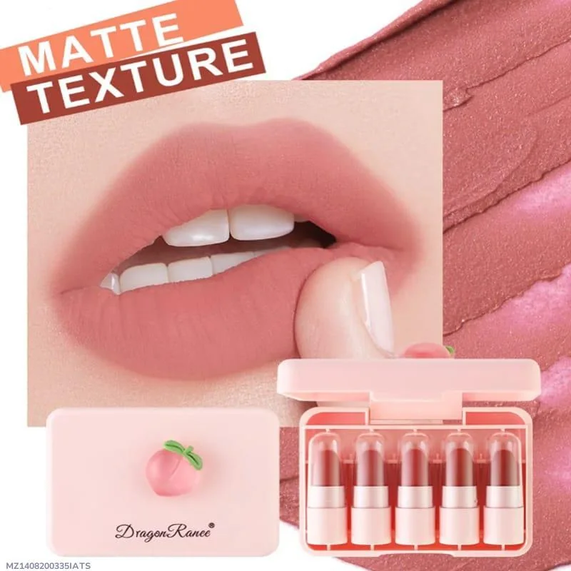 5 Pcs High Pigmented Lipstick Set - Bold and Beautiful