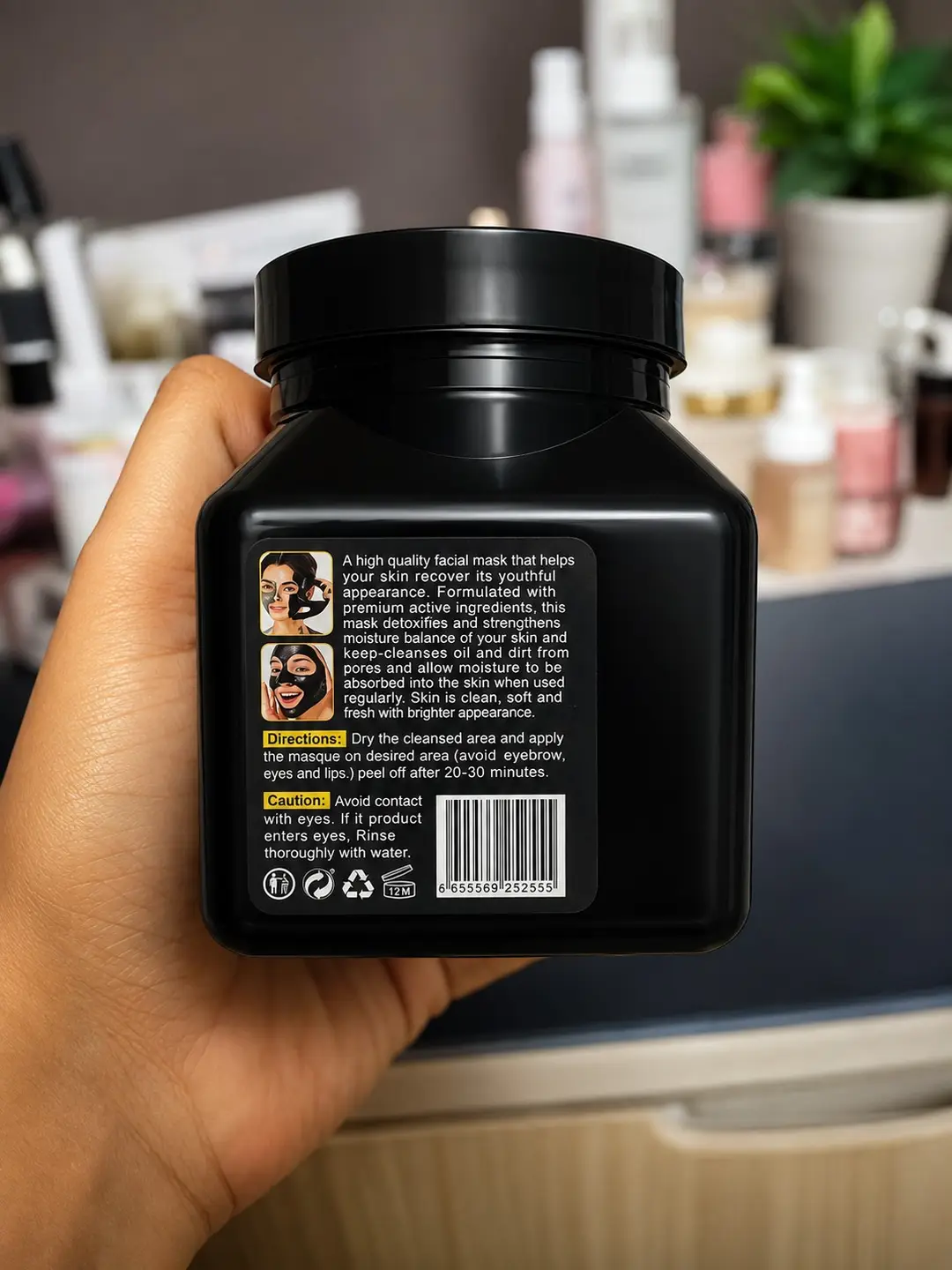 Kashee Charcoal Black Mask, 300Ml