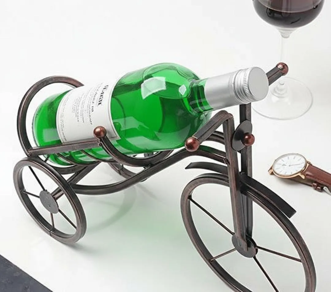 Vintage Tricycle Metal Cold Drink Rack Black