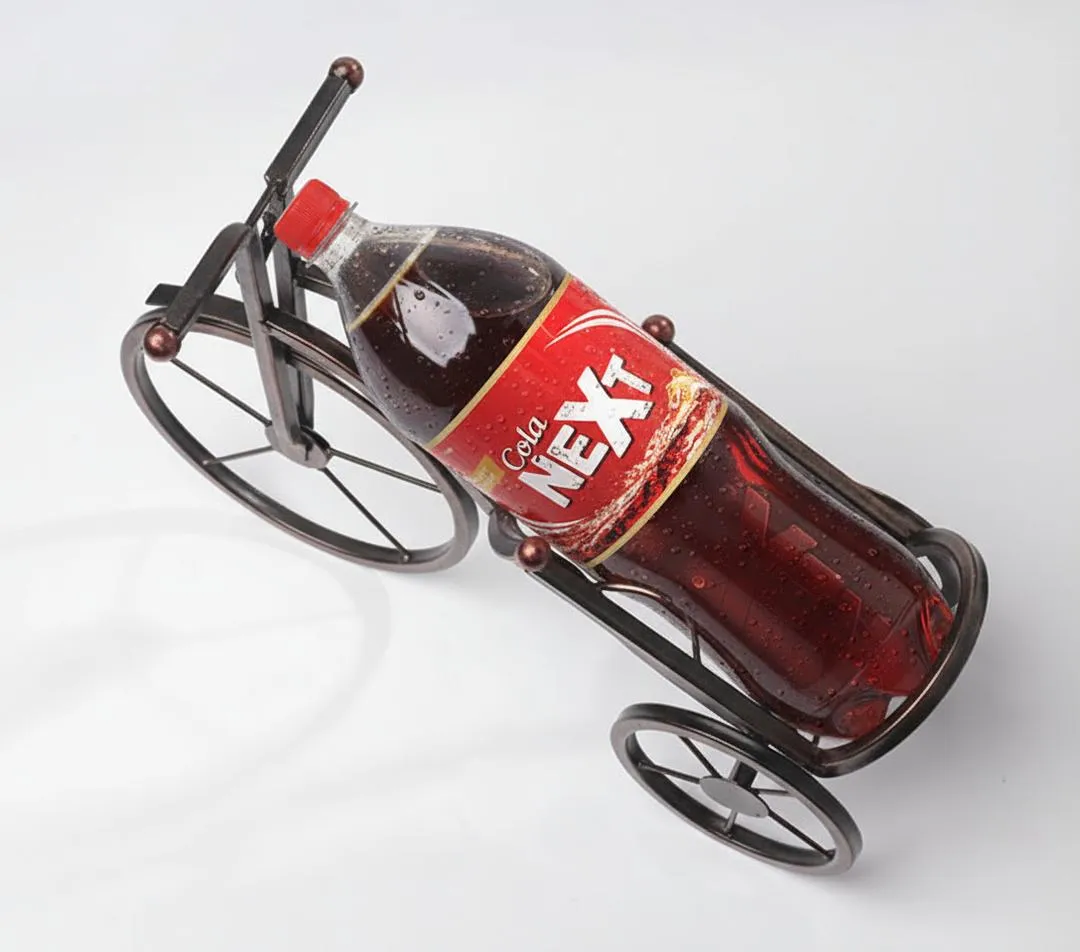 Vintage Tricycle Metal Cold Drink Rack Black