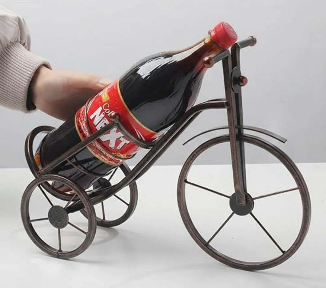 Vintage Tricycle Metal Cold Drink Rack Black