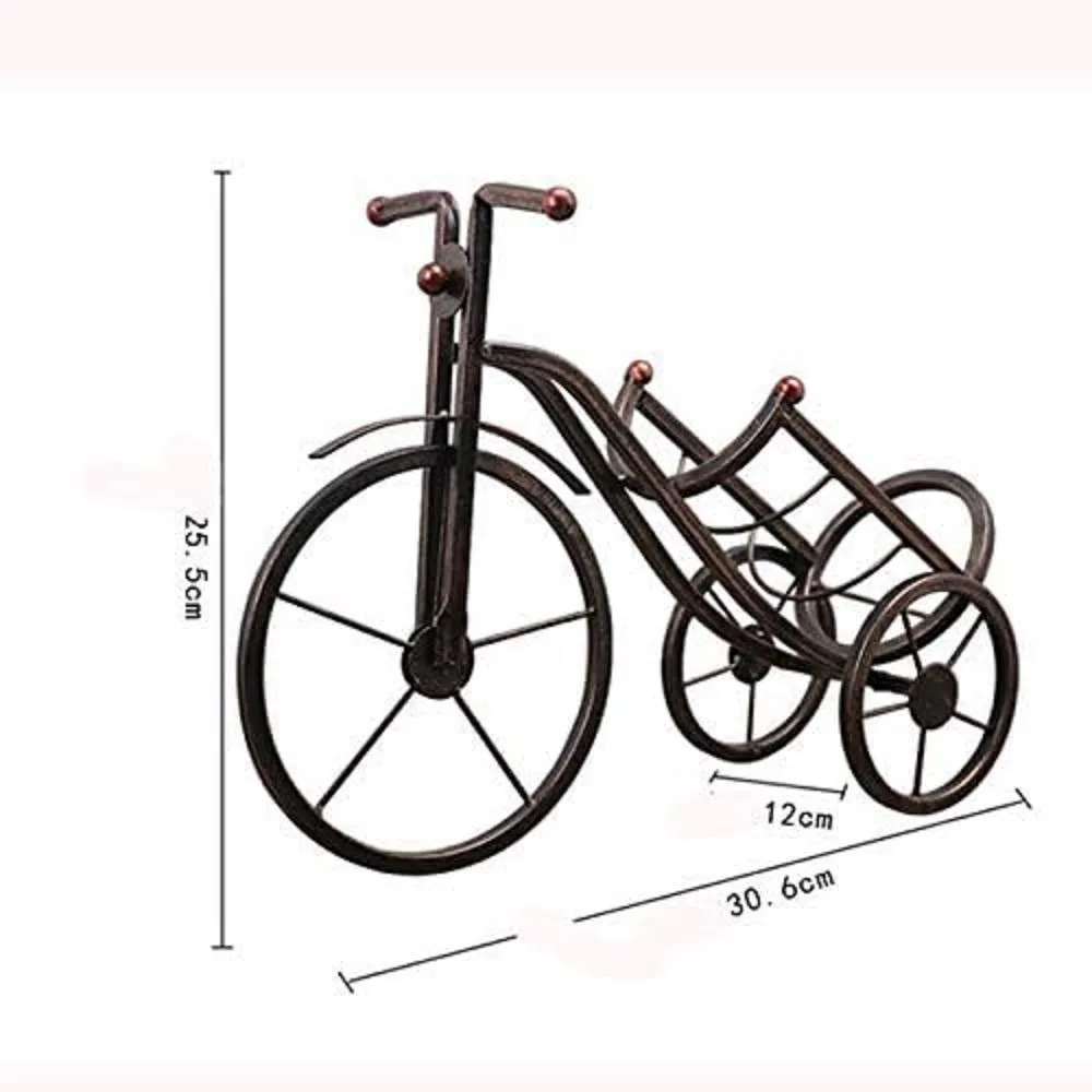 Vintage Tricycle Metal Cold Drink Rack Black