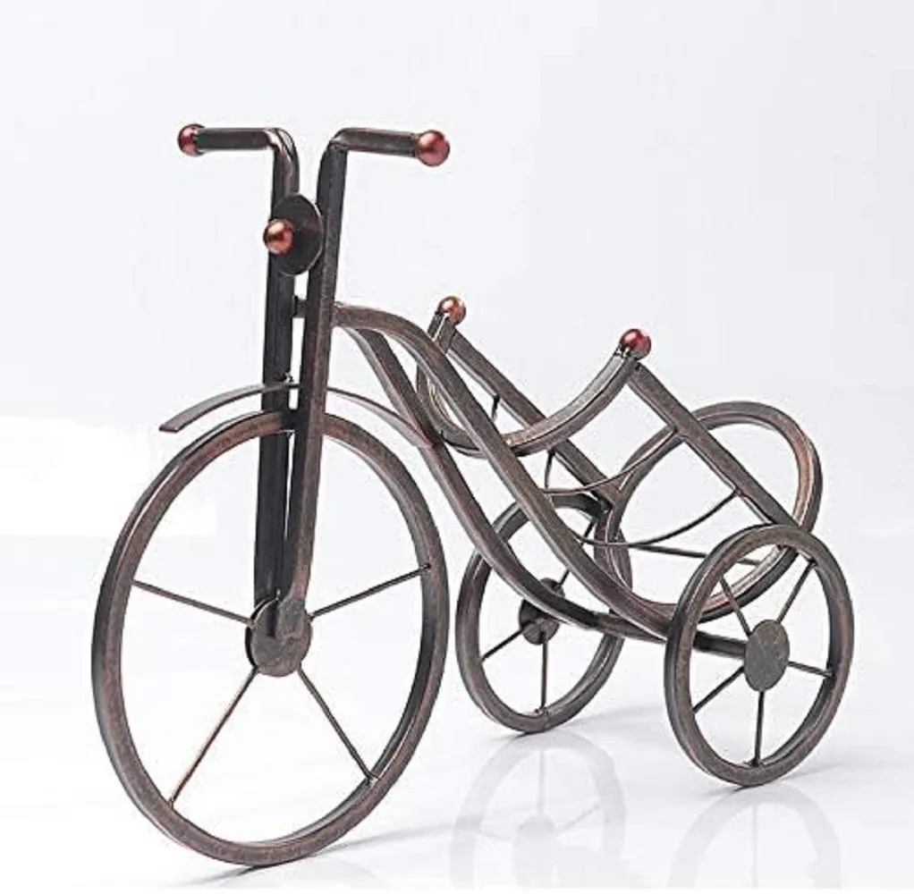 Vintage Tricycle Metal Cold Drink Rack Black