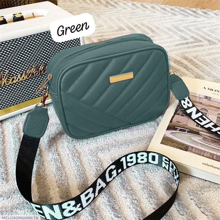 Green Quilted Women's Crossbody Bag