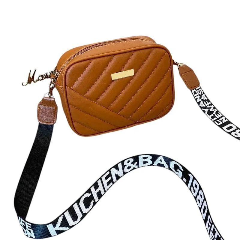 Mustard Quilted Crossbody Bag for Women