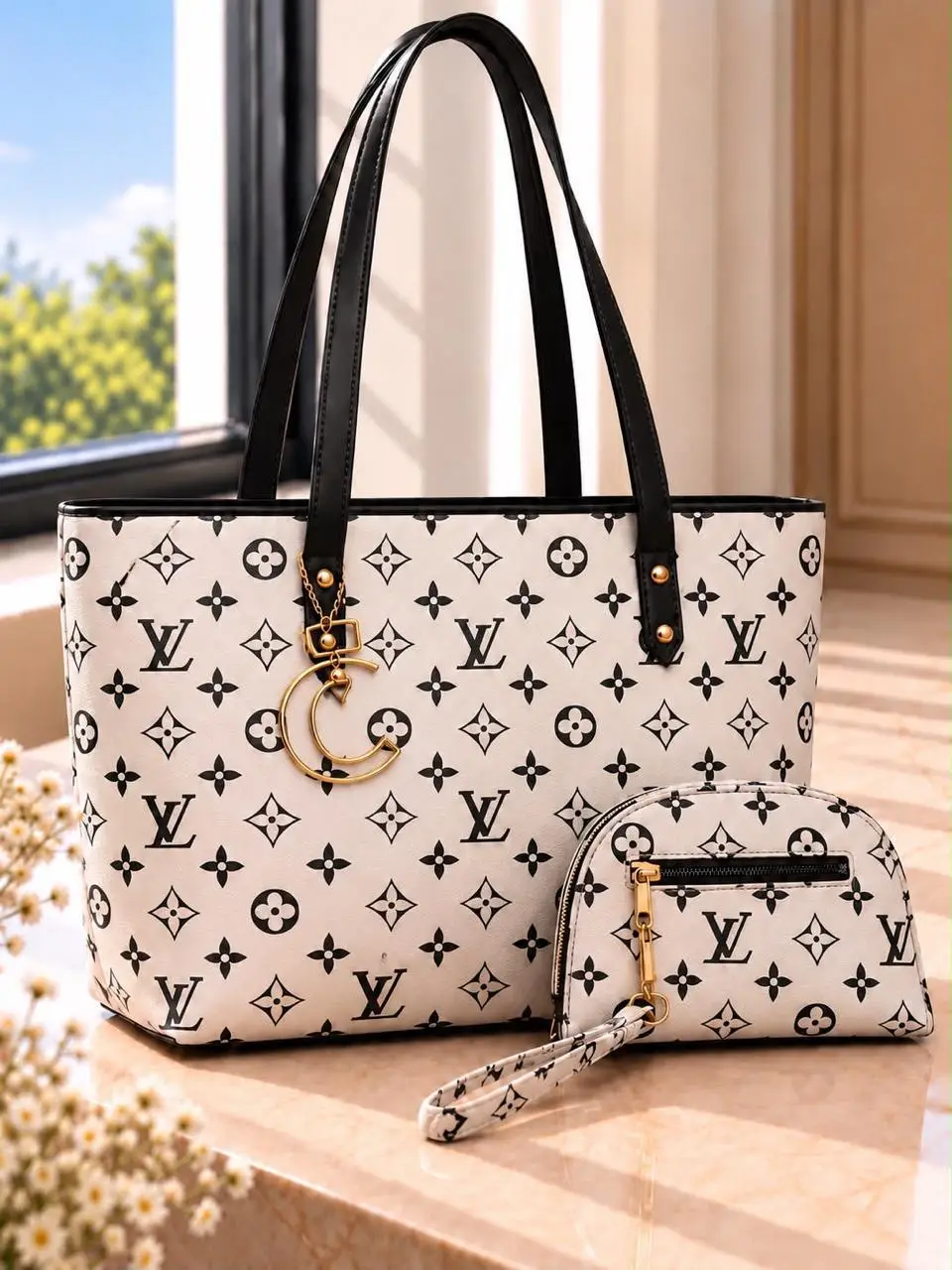 Girl's Rexine Printed Tote Bag