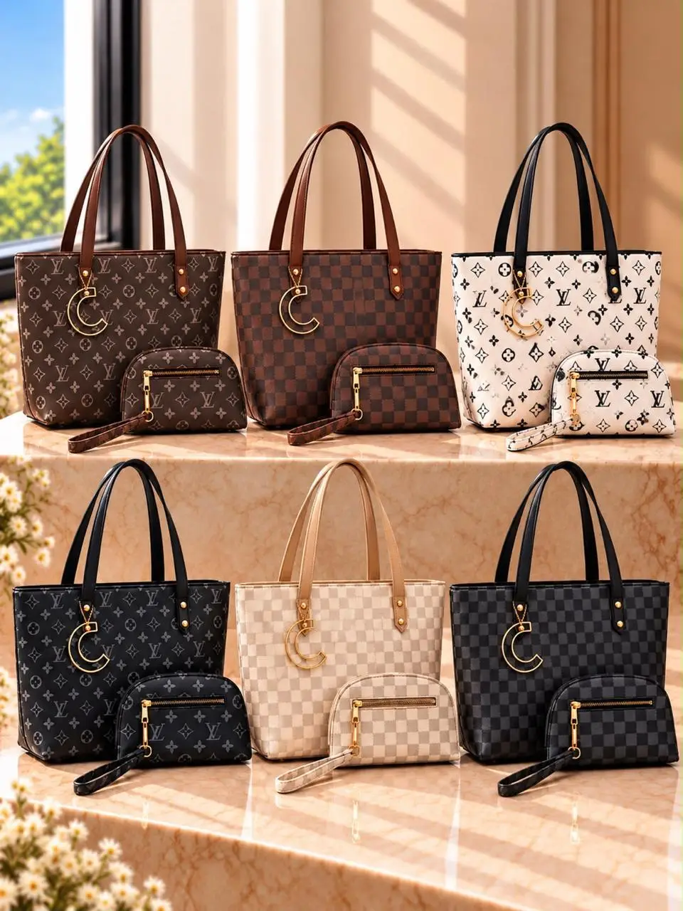 Girl's Rexine Printed Tote Bag