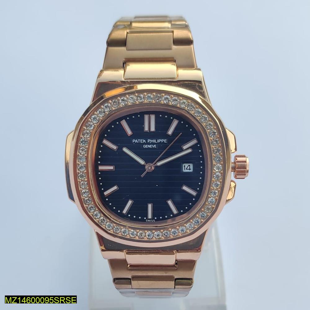 Men's Rose Gold Watch 42mm Diamond Bezel