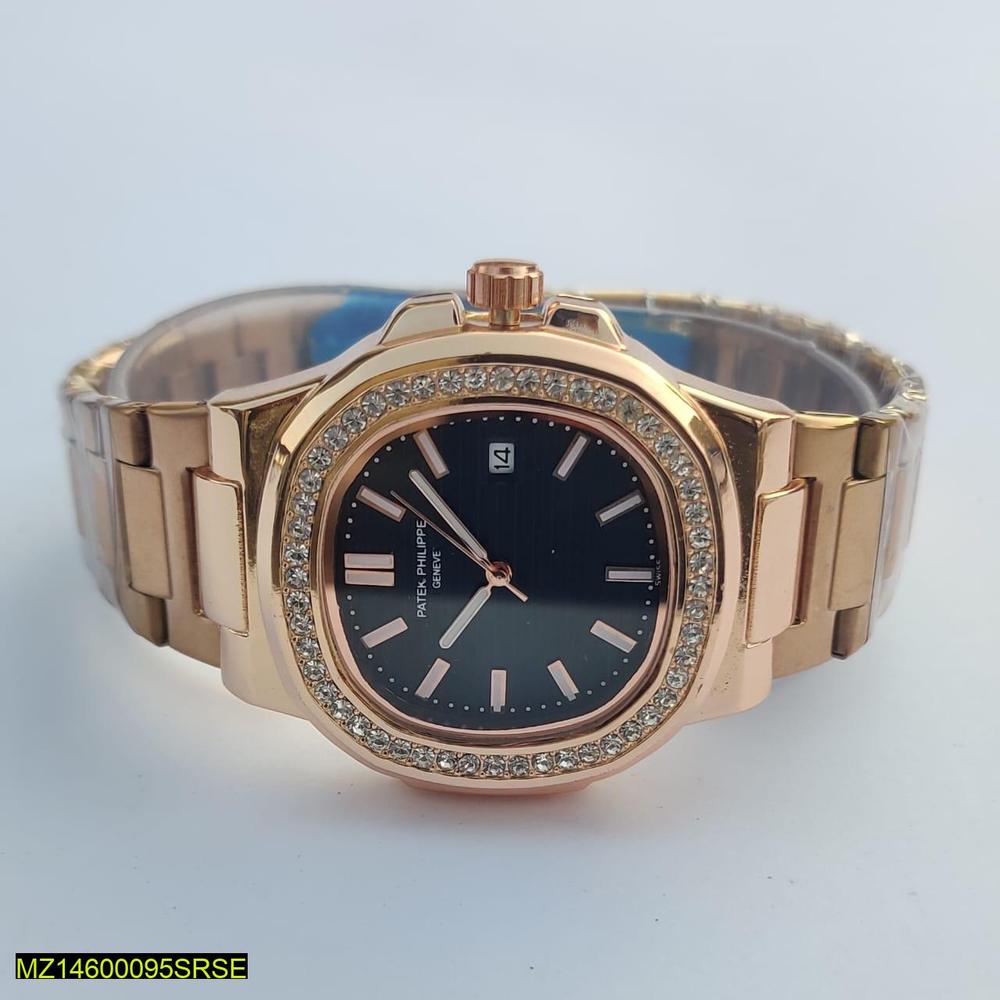 Men's Rose Gold Watch 42mm Diamond Bezel