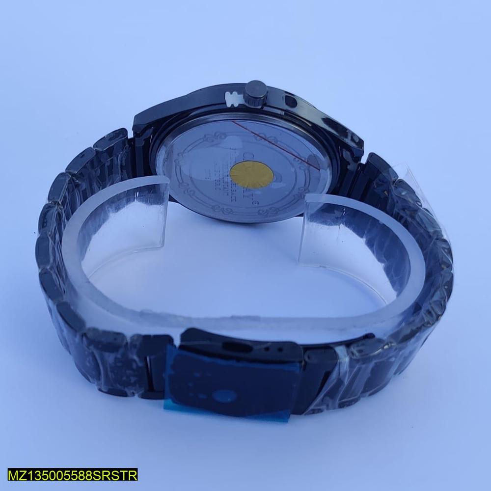 Stainless Steel Blue Gradient Watch 38mm Date Display