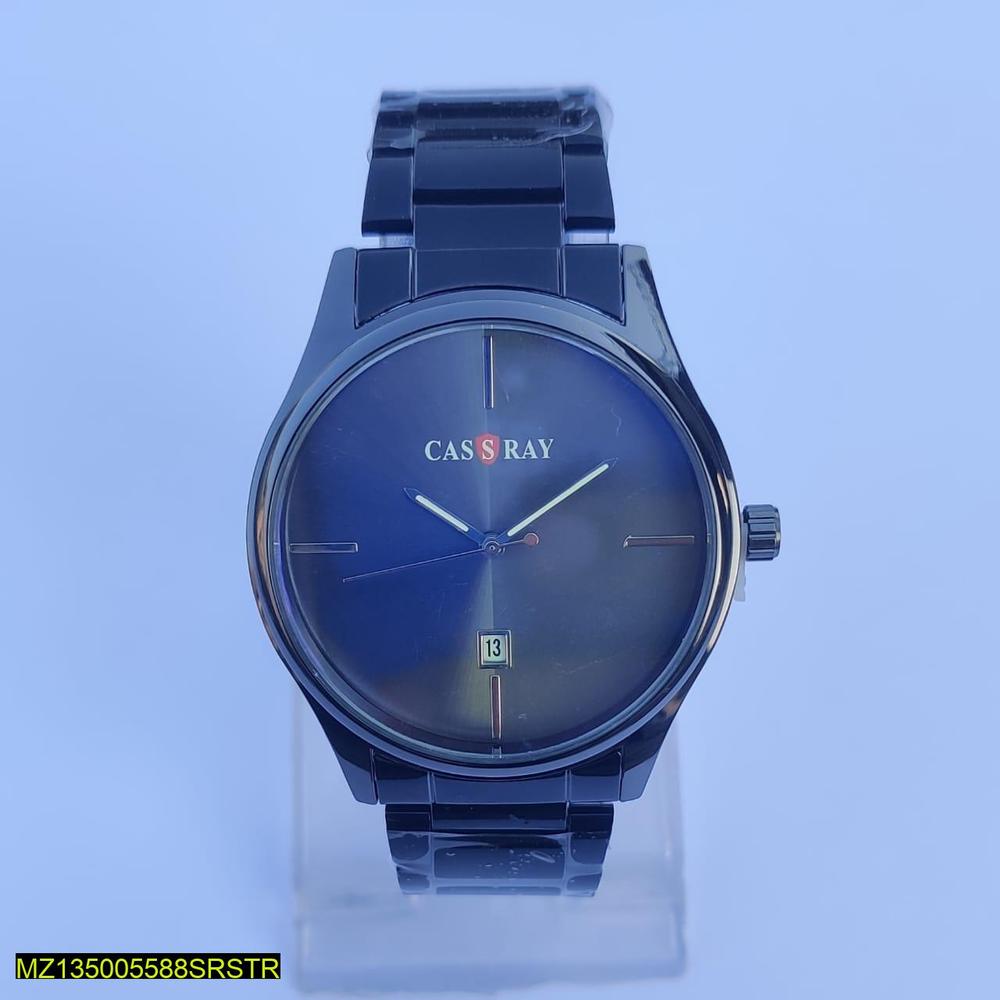 Stainless Steel Blue Gradient Watch 38mm Date Display