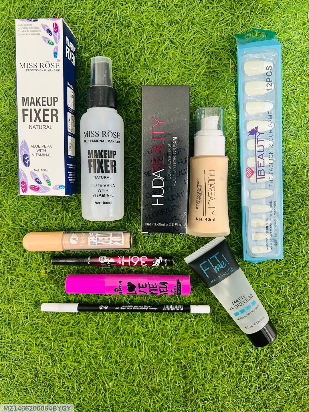 8 in 1 Makeup Set Miss Rose Huda Maybelline Peel Off Nails