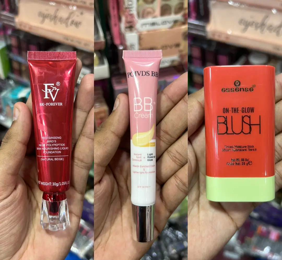 3 in 1 Makeup Deal: Foundation, Blush, and BB Cream - 3 Pcs