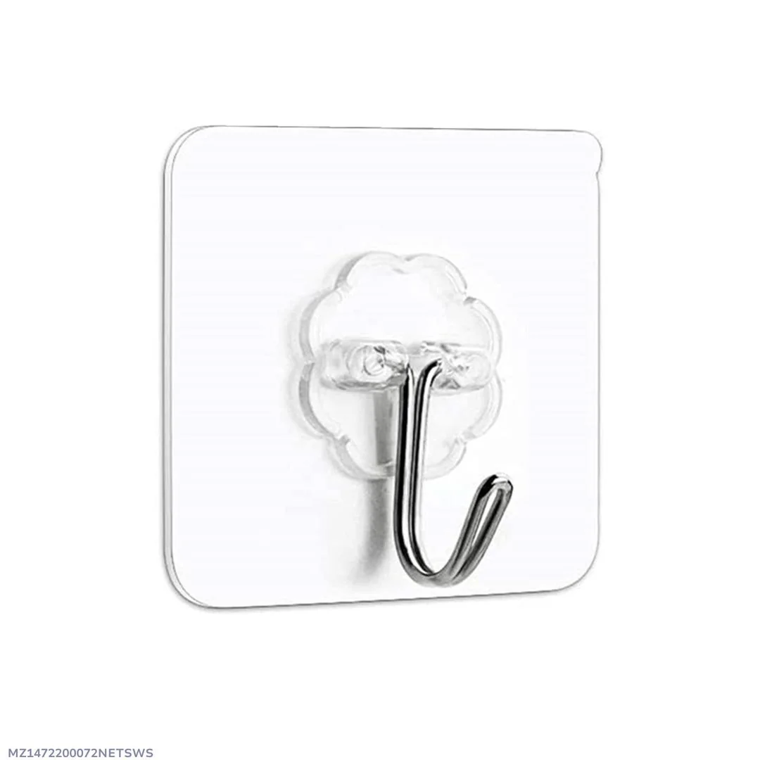 10 Pcs Silver Metal Wall Hooks for Home Office