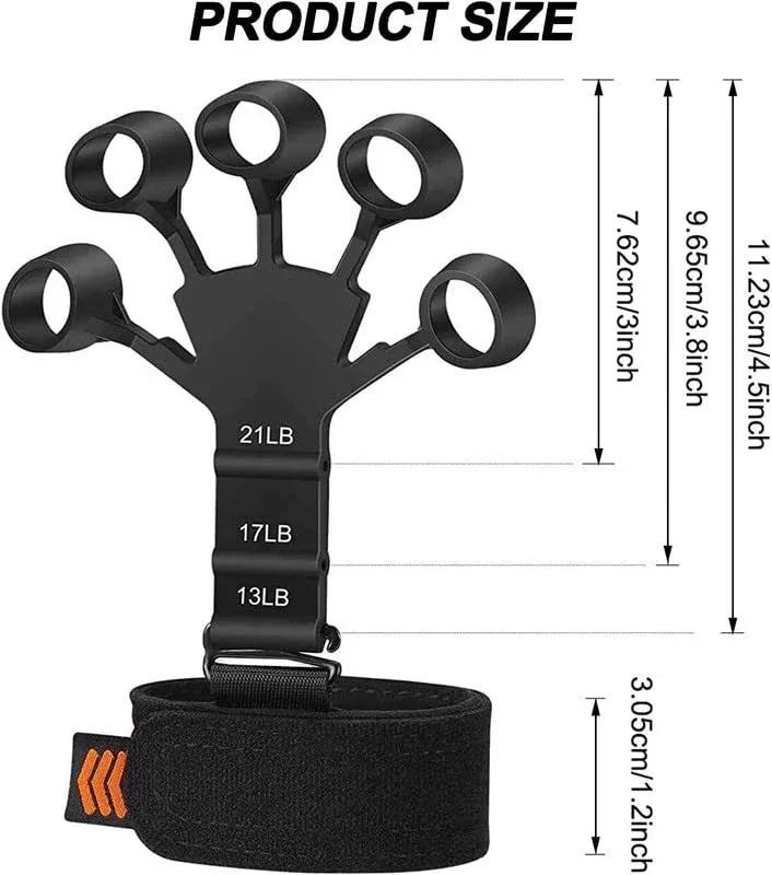 Adjustable Silicone Finger Gripper 11-21LB for Hand Therapy